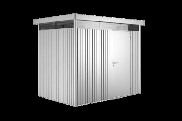 Metall Geratehaus Highline Silber Metallic Gartencenter Holzum
