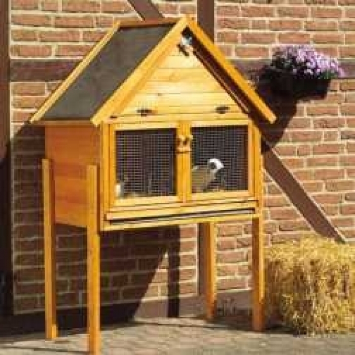 Hasenstall mit Spitzdach