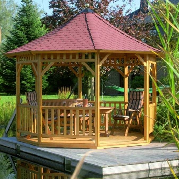 Pavillon VACANZA PREMIUM 8-eck, komplett offen, ohne Boden