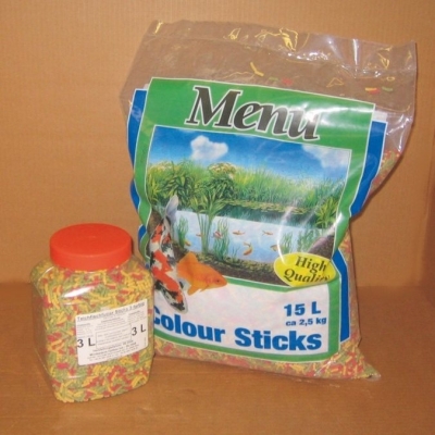 Teichfischfutter Sticks (3-farbig) 15 Liter Beutel