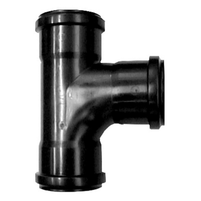 PP T-Stück 90° schwarz Ø außen 75mm