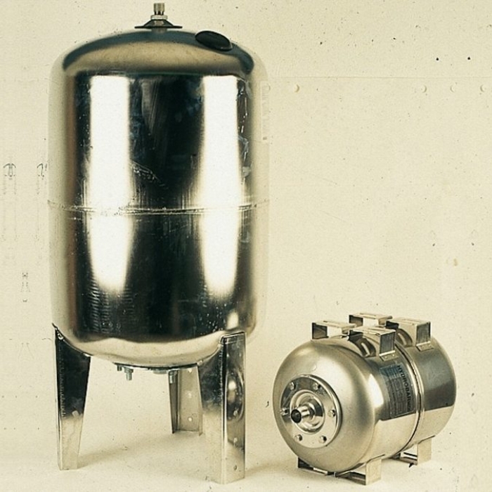 Edelstahl Membrankessel liegend