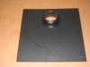 Anschlussplatte Cheops-Filter Muffe Ø 63 290 x 290 x 10mm, 8 Bohrungen 6,5mm exzentrisch durchgehend