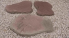 Polygonal Trittplatte Modak sandsteinrot, Ø 500 mm x 350 mm x H 35 mm