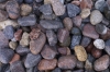 Granit-Kiesel multicolour rund