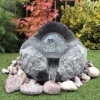 Wasserspielset Lotus mit drehender Glaskugel